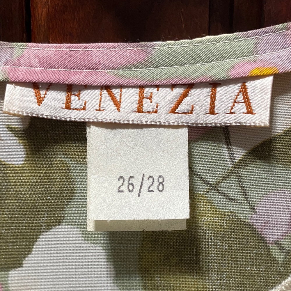 Venezia vintage Floral pantsuit Set with Lace Trim plus size 26/28 - Picture 3 of 17
